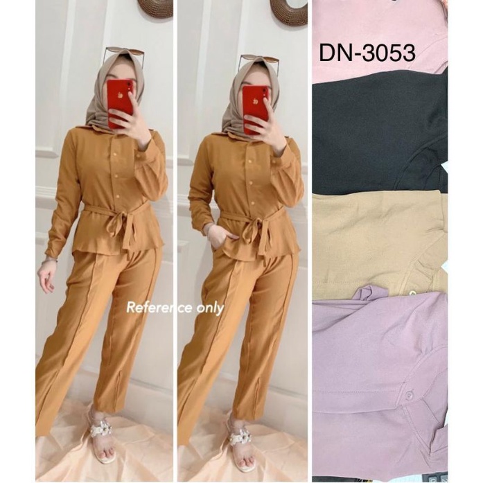 SETCEL TUNIK SHAKILA IMPORT / baju atasan bluse wanita setelan celana shakila impor