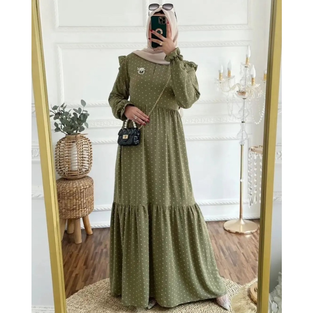 Farah Maxi Crinckle | Dress Muslimah Gamis Premium