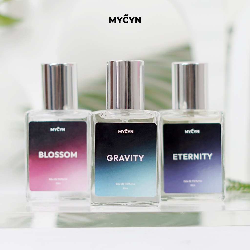 [MYCYN PARFUME] Parfum Pria Wanita Wangi Blossom Gravity Eternity EDP 30ml Original (PAKET TRIPLE)