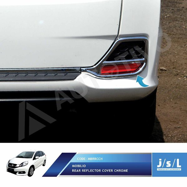 Aksesoris Fariasi Tambahan JSL Cover Reflektor Belakang Mobilio 2013 2016 Chrome