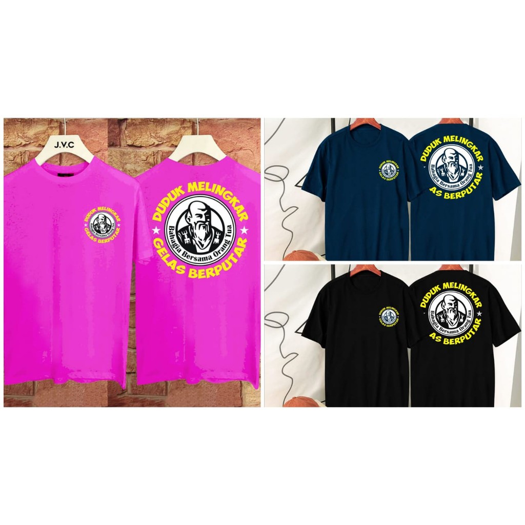 BAJU TSHIRT KAOS  DISTRO ORANG  TUA  DUDUK MELINGKAR Shopee  