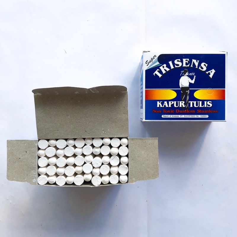 (50 Pcs) Kapur Tulis Putih Trisensa