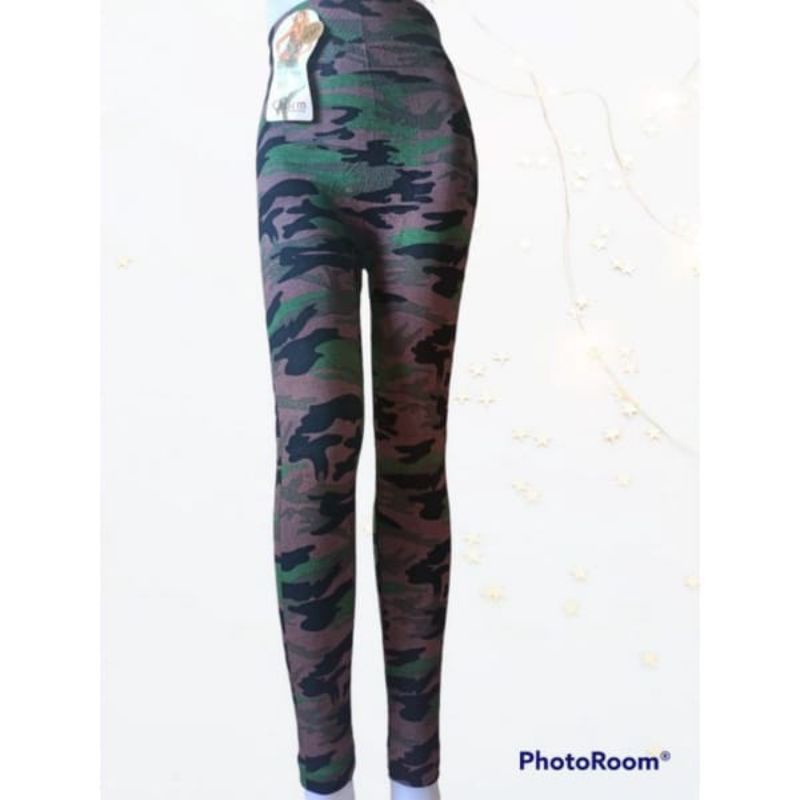 Legging wanita Loreng Army / celana legging wanita ARMY fashion