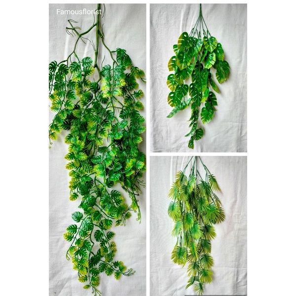 Rambat daun hijau plastik artificial