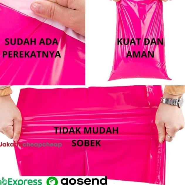 

♫ Plastik Packing Polymailer 17×30 Pink Amplop Packing Online - Ungu ✮