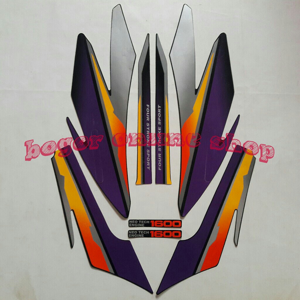 striping motor honda gl pro 1997 ungu