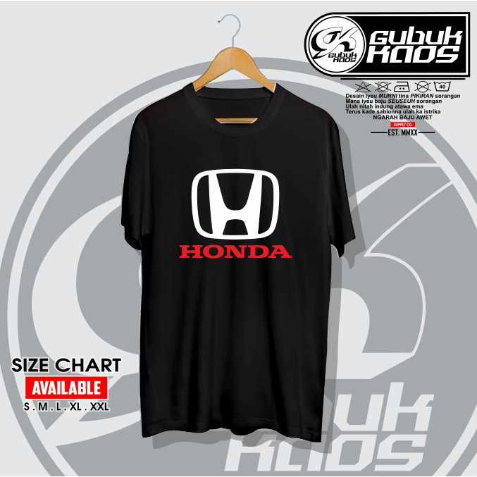 BAJU KAOS LOGO MERK HONDA LOGO MERK TERKENAL - GUBUK.KAOS