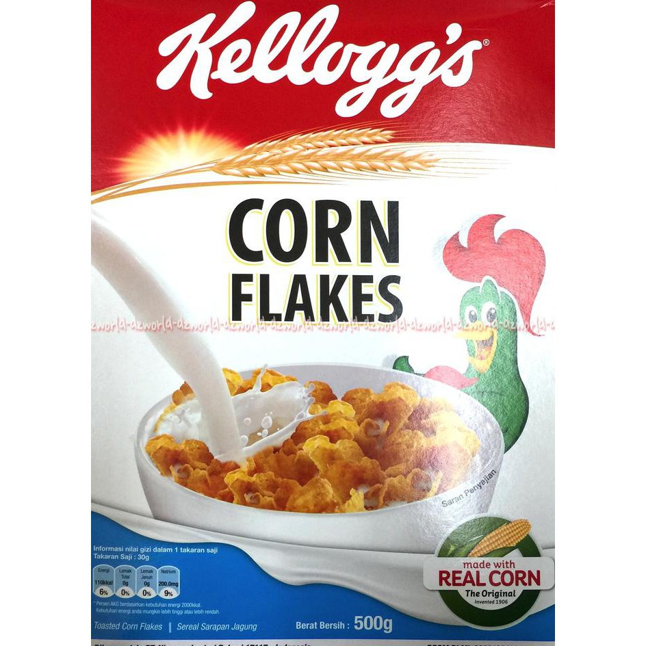 

Best Seller Kellogg's Corn Flakes Real corn sereal Jagung Kelloggs 500gr