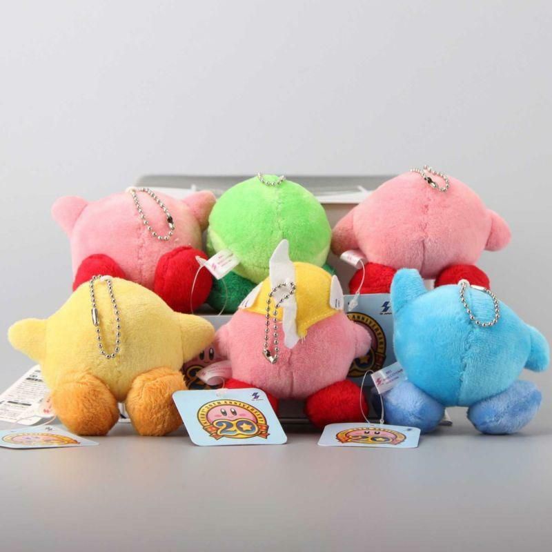 8cm Game Kirby:Star Allies Series Plush Toys Cute Keychain Popopo Small Pendant Dolls Kids 6 Styles