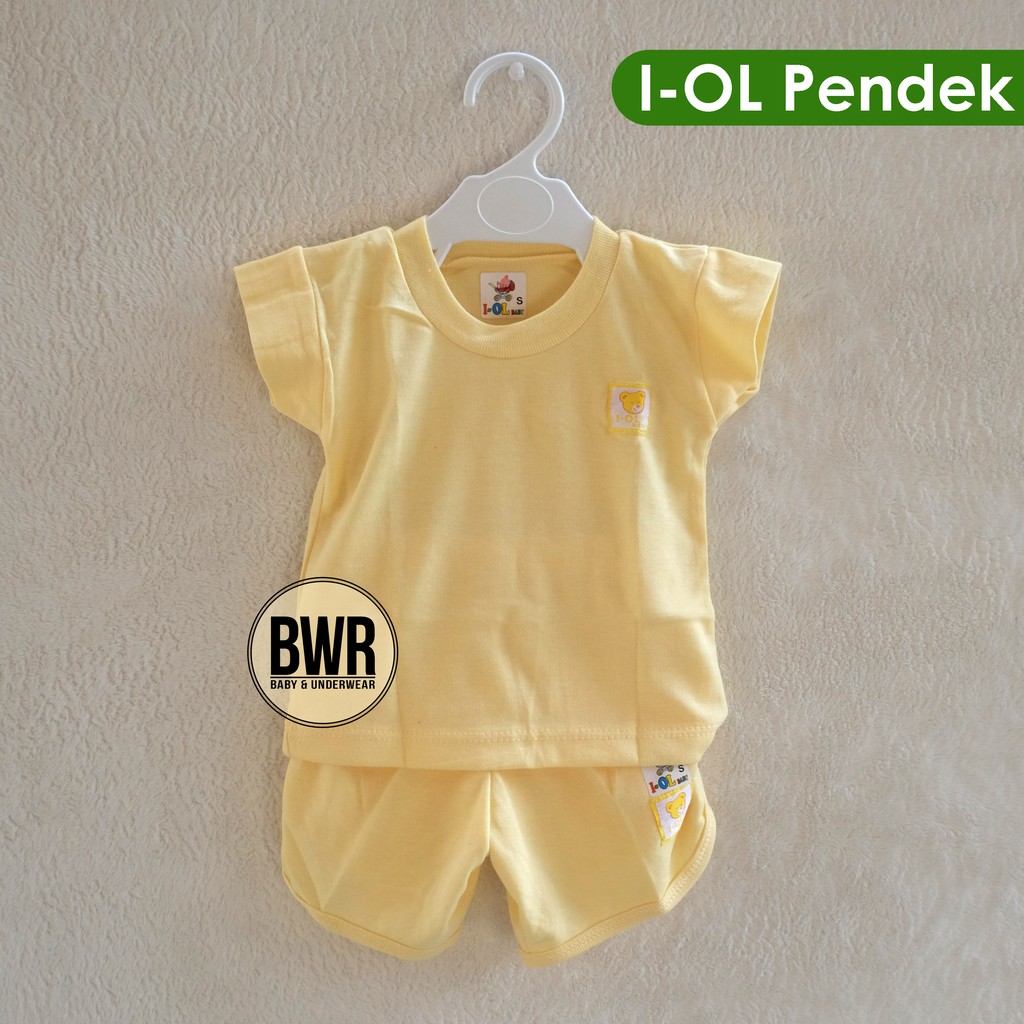 [4 setel ] Setelan I-OL PENDEK | Kaos Pendek + Celana Pendek Bayi Dan Anak iol IOL