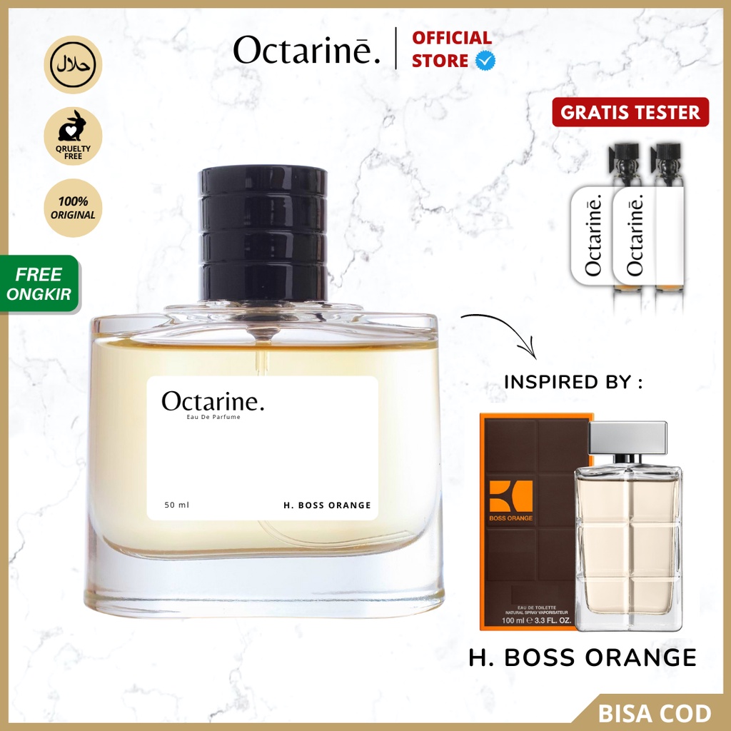 Octarine - Parfum Pria Tahan Lama Aroma Maskulin, Elegan dan Mewah Inspired By H BOSS ORANGE | Parfume Perfume Farfum Minyak Wangi Cewek Cowok Murah Original