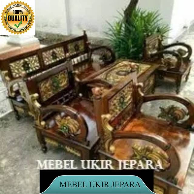 Kursi tamu arimbi ukir jati, kursi tamu ukir, mebel jepara