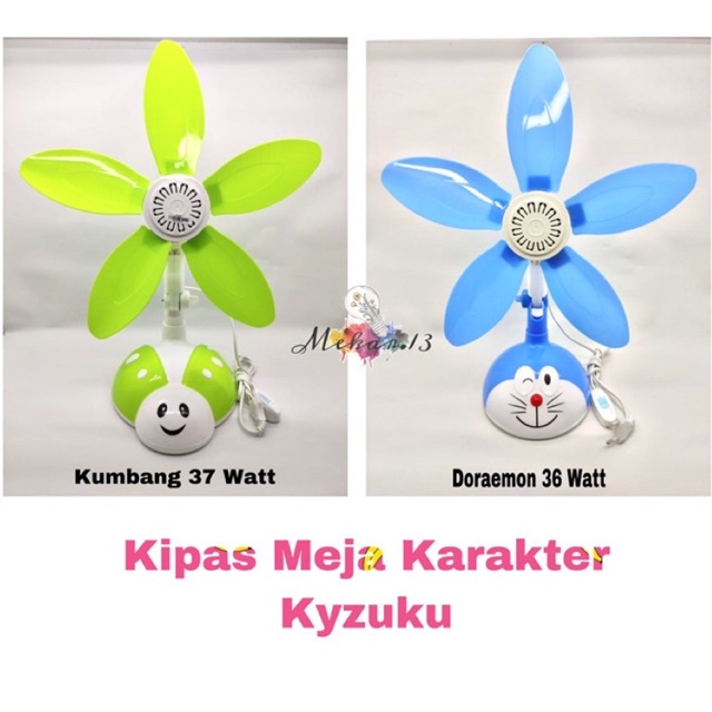 Kipas Angin Mini Kyzuku Karakter Doraemon Dan Kumbang 36 Watt/ Kipas Meja Karakter