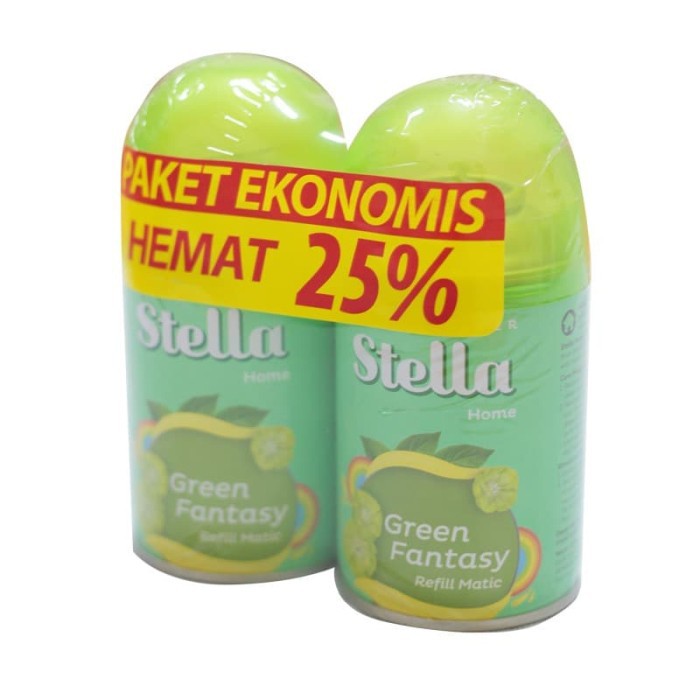 Stella Matic Refill Green Fantasy Paket isi 2 x 225 ML