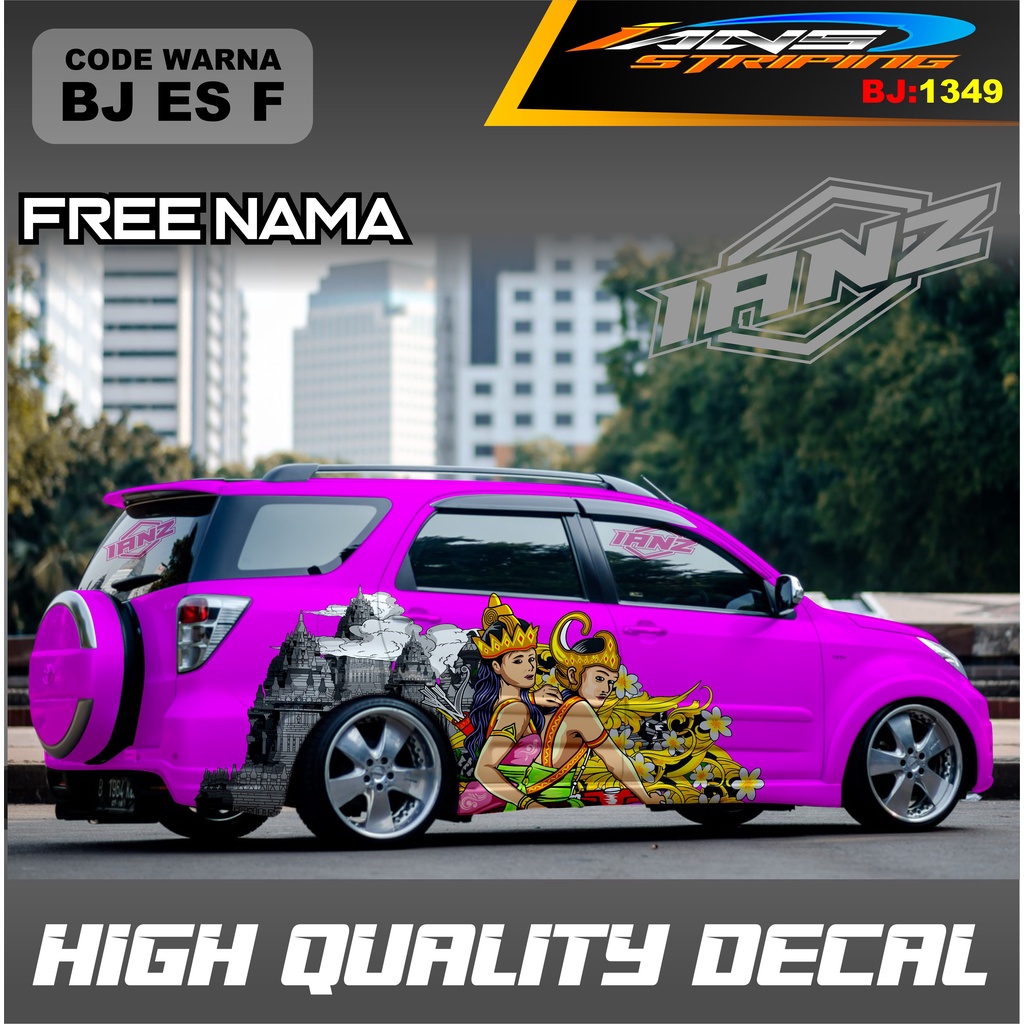 VARIASI DECAL STICKER DESAIN TERBARU MOBIL TERIOS / DECAL STIKER MOBIL TERBARU / STIKER MOBIL AVANZA XENIA INNOVA