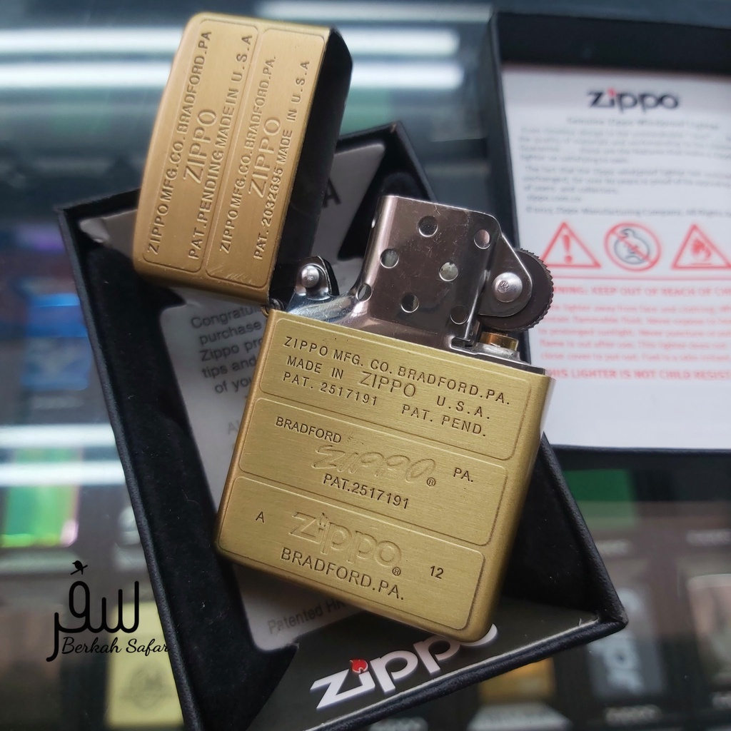 Korek Zippo Gold Full Engraving BradFord Zippo High Premium Quality Made In Usa &quot;Limited Edition&quot; - Free Box