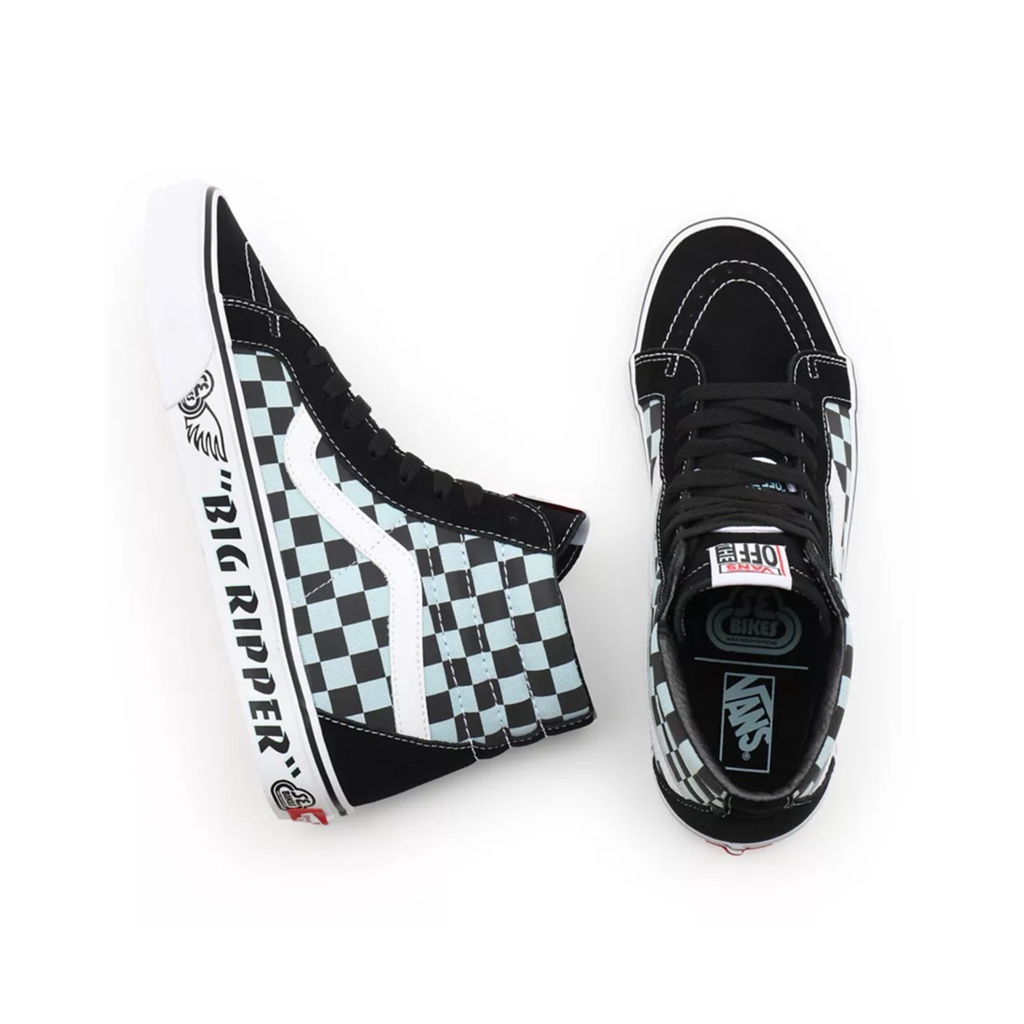 SEPATU VANS OFF THE WALL | SK8 HI REISSUE SE BIKES  BIG RIPPER / BLK / PLUME / REFLECTIVE