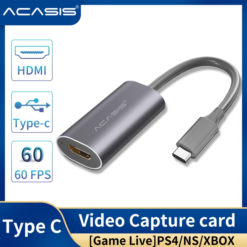 ACASIS HDMI Video Capture Card USB Type C 1080p Full HD 60fps HD31C for OBS-Vmix-Zoom