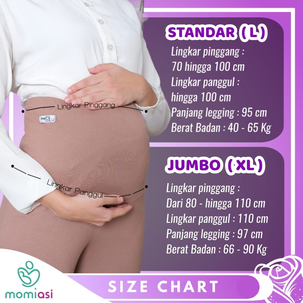 Momiasi - Celana Hamil Kulot Wanita Bumil Panjang Jumbo Maternity Kulot Premium