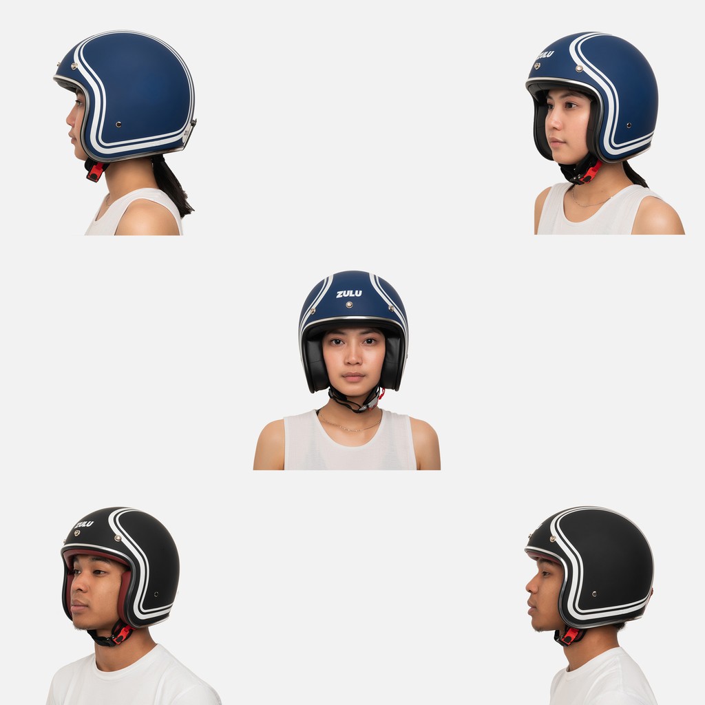 Helm Retro ZULU ( Helm Classic / Helm Klasik / Helm Vespa / Helm Bogo )