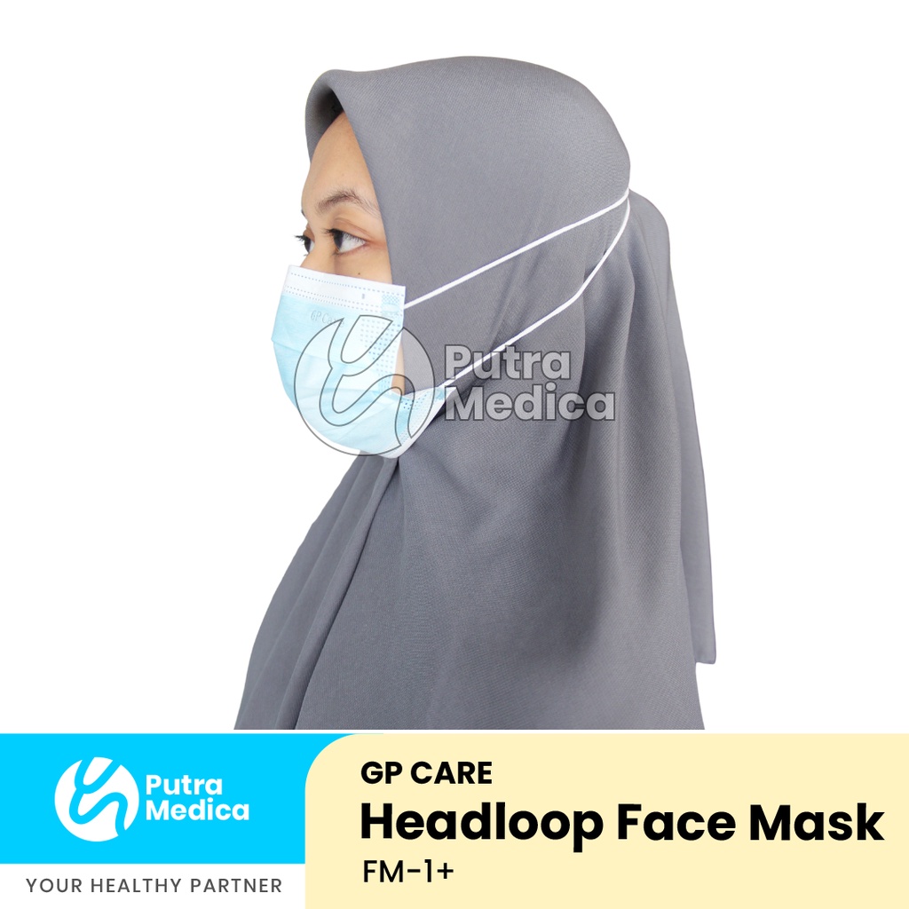 GP Care Masker Hijab [Blue] - 1 Box / Jilbab Mask / Penutup Pelindung Hidung Mulut