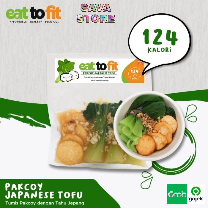 MAKANAN DIET FROZEN FOOD EAT TO FIT PAKCOY JAPANESE TOFU - 100 gr