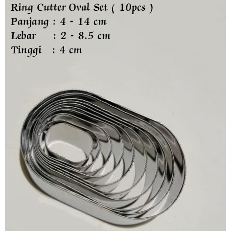 Ring Cutter Stainless Set / Ring Roti / Ring Kue ( isi 10 Pcs )