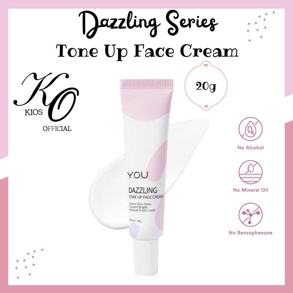 Kosmetik You Dazzling Tone Up Face Cream / Cream Wajah 20gr