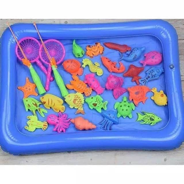 Mainan Pancing Ikan Magnet 32PCS Kolam Pancingan Magnet Mainan Pancing Ikan Magnet 32PCS Kolam Pancingan Magnet