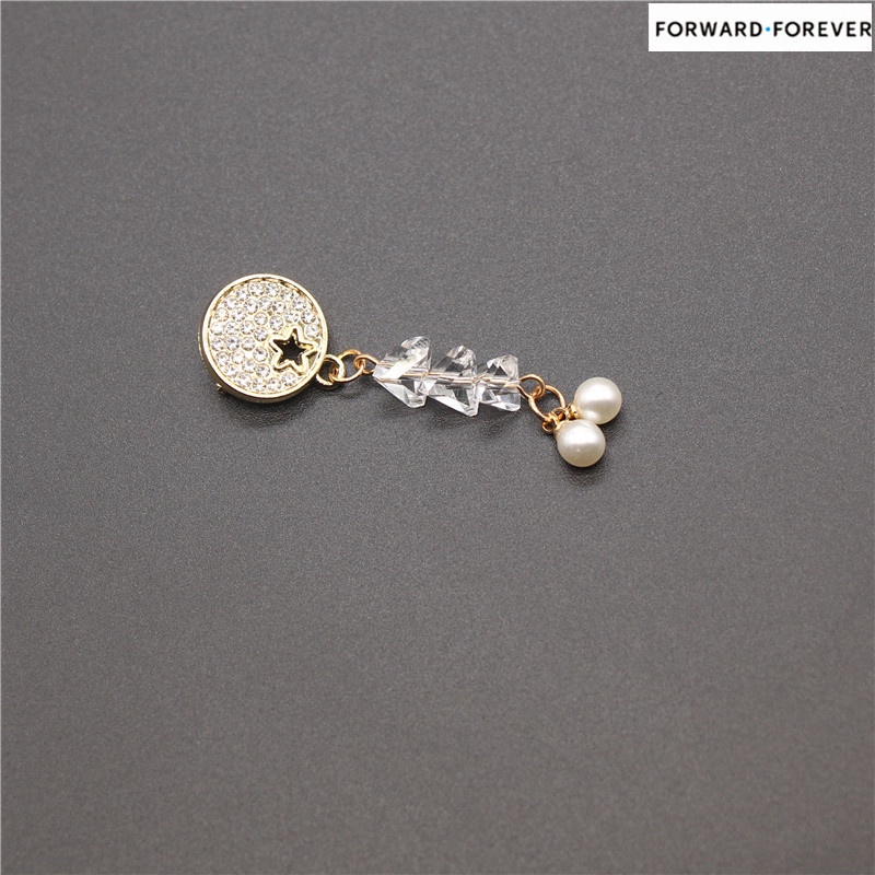 Fashion crystal pendant pearl brooch M70004