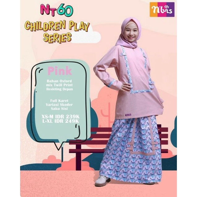 NT 060 Setelan Dress Gamis Anak 5 6 7 8 9 10 11 12 tahun NIBRAS