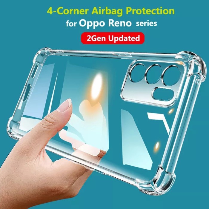 AKSESORIS COMPATIBLE FOR OPPO RENO 6 4G / RENO 6 5G ANTICRACK SOFTCASE SHOCKPROOF ANTISHOCK AIRBAG