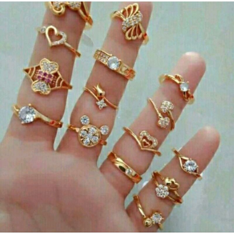 obral cincin murah random dari uang koin logam 1991,1992