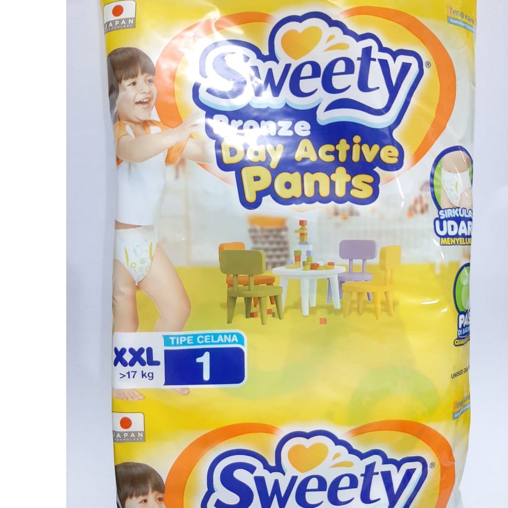 sweety bronze ( kemasan isi 1 PCS ) Active day pants S M L XL XXL popok celana bayi anak (no.235)