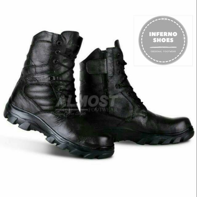 Sepatu boots pdl | inferno X Almost mortal safety resleting kulit sapi asli original