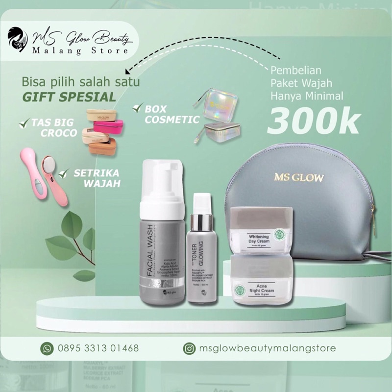 MS Glow - ULTIMATE SERIES FREE MINIBAG CROCO/BOX KOSMETIK/SETRIKA WAJAH