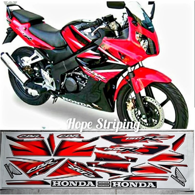 Striping Honda Cbr old 150 th 2007 Merah
