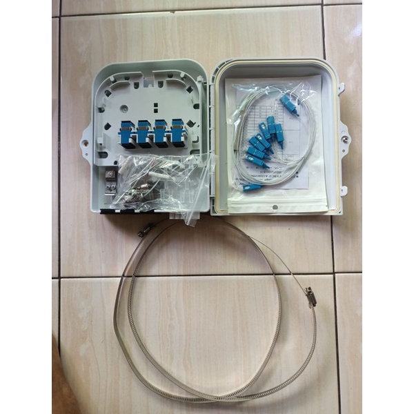 odp mini 8core lengkap splitter 1-8 plc sc upc