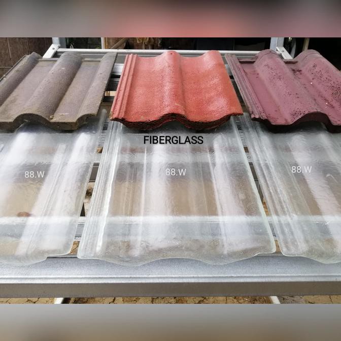 BARANG BARU Genteng Transparan Fiber 88.W model Genteng Beton Gelombang
