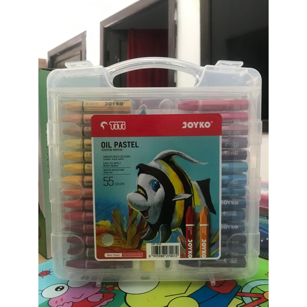 Krayon TiTi Joyko Isi 55 Warna Minyak Crayon Oil Pastel TS