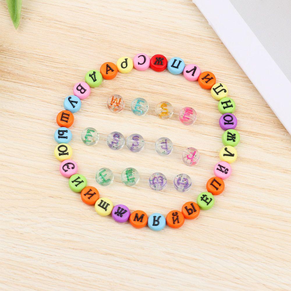 Nanas 100 Pcs 4 * 7mm Manik-Manik Akrilik DIY Gelang Liontin Aksesoris Membuat Perhiasan