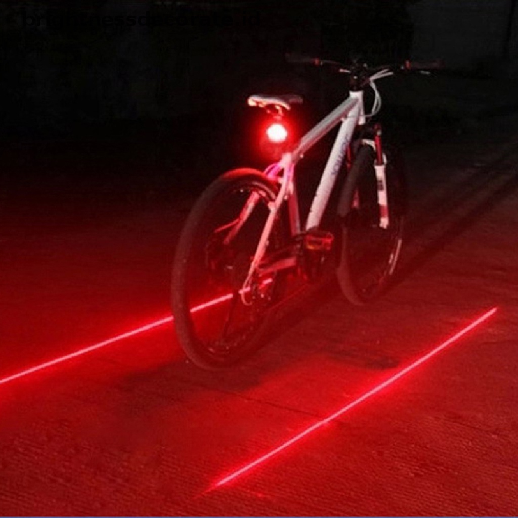 Lampu Belakang Sepeda 2 Laser Dan 5 LED Untuk Keamanan