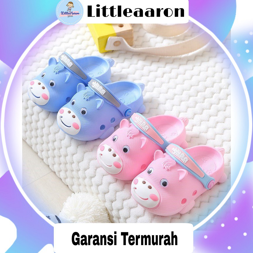 LittleAaron HELLO MOO PAO2 Sandal Anak Laki Laki Perempuan Bahan Karet Model Lucu 0-5 Tahun Import Sport Termurah Sendal Bayi Anak Cewek Cowok