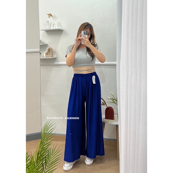 Kulot Jersey Lalisa Highwaist Bahan Jersey Premium ukuran Standar dan Jumbo (Bisa Buat Ibu Hamil ) Kekinian