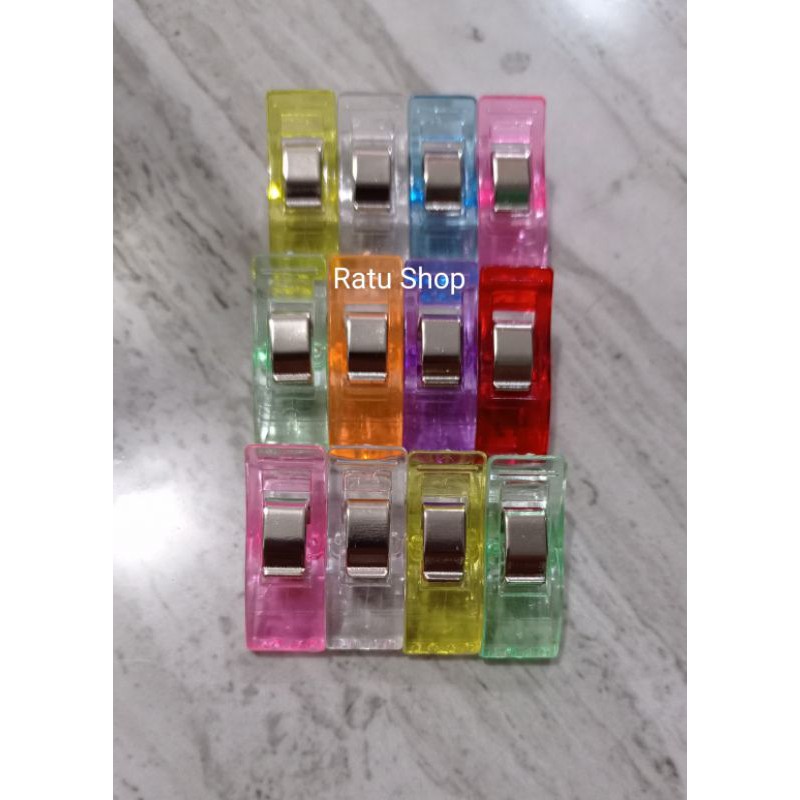 Wonder clip klip plastik pembatas penjepit bahan kain jahitan