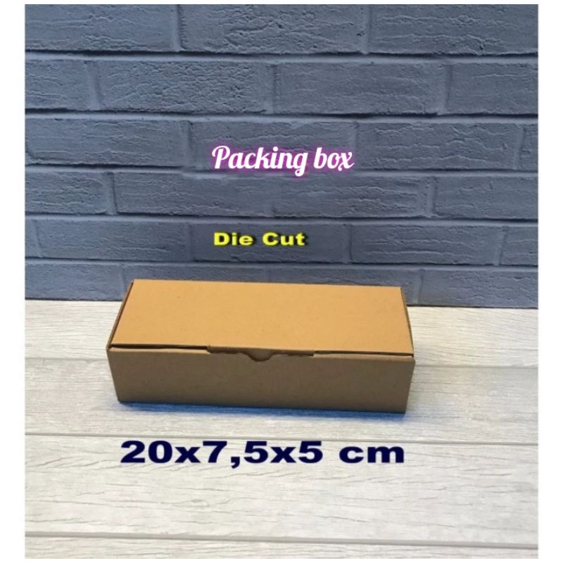 

Kardus uk.20x7,5x5 cm box/karton die cut untuk packing dll