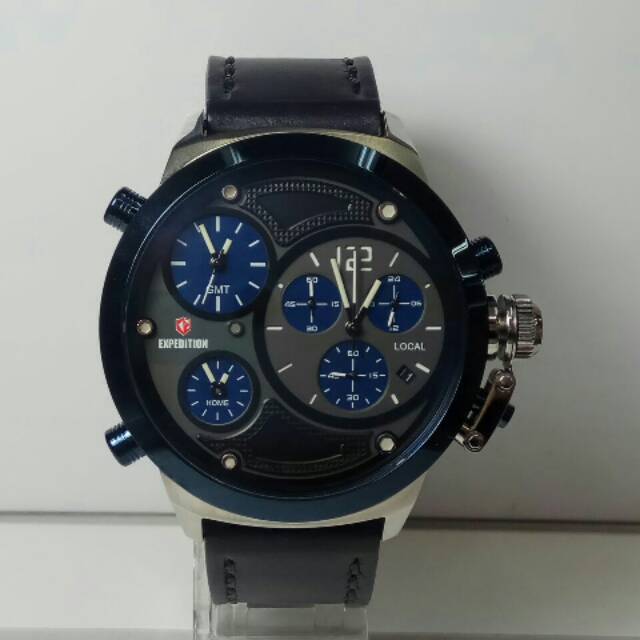 Jam Tangan Expedition e6396 silver black biru