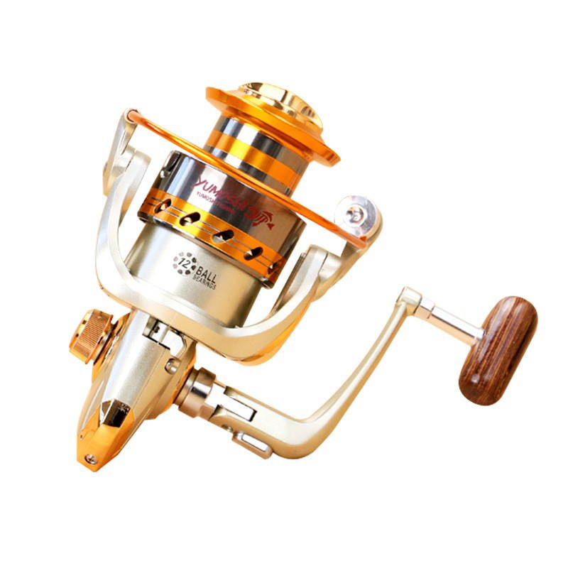 Grab medan Yumoshi Gulungan Pancing EF6000 Metal Fishing Spinning Reel 12 Ball Bearing