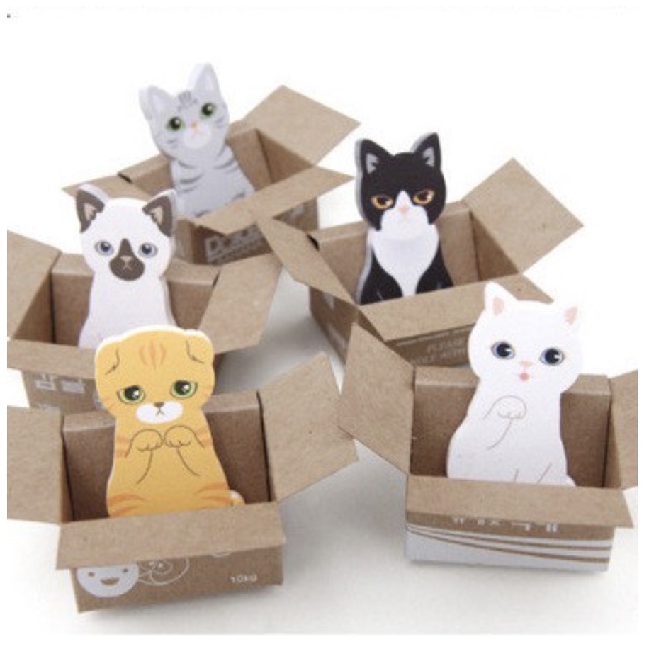 【GOGOMART】Sticky Notes Tempel / Memo Catatan Pembatas - Kartun Kucing Cute