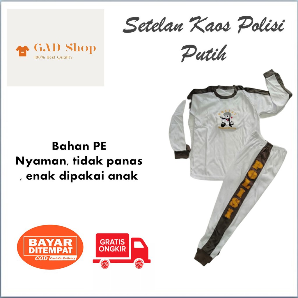 SETELAN ANAK 2-8 TAHUN KAOS POLISI PANJANG / BAJU ANAK LAKI-LAKI / PEREMPUAN / PIYAMA / OLAHRAGA